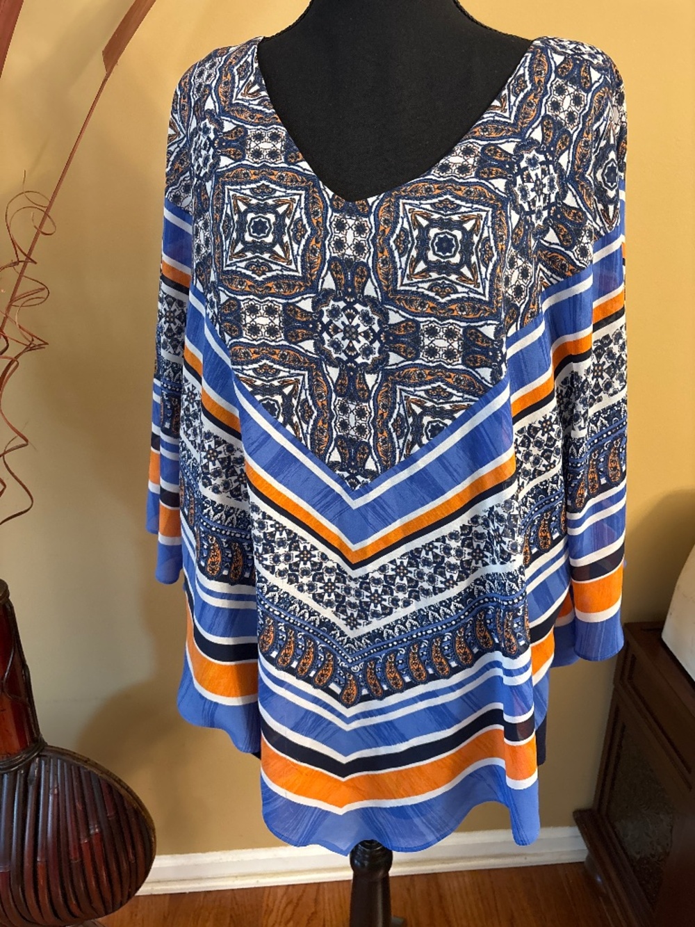 Poncho-style decorative top